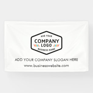 Add Business Logo Company Website Address Slogan Banner