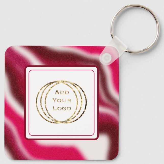 Add Business Logo Cool Christmas Promotional Gift Keychain (Back)