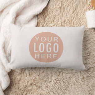 Add Business Logo Corporate Marketing Custom Lumbar Pillow
