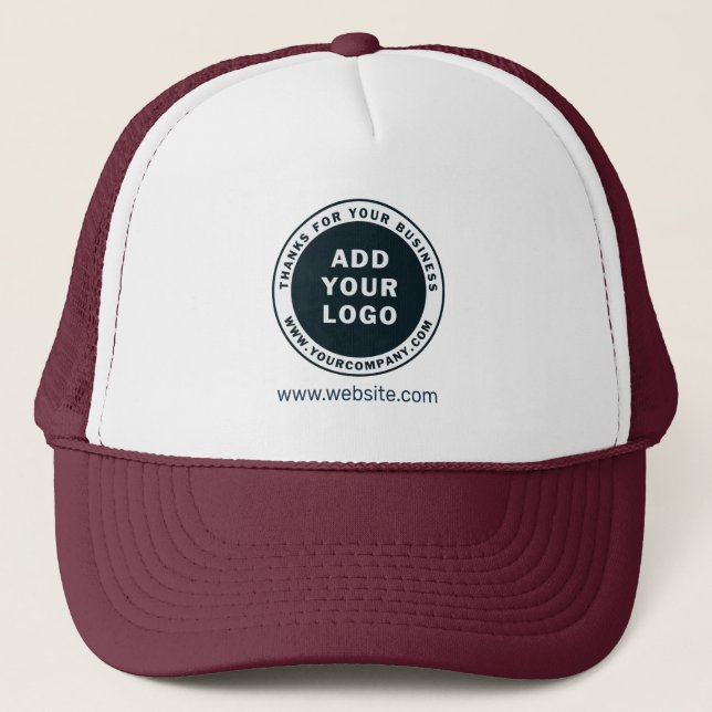 Add Business Logo Custom Company Employee Trucker Hat (Front)