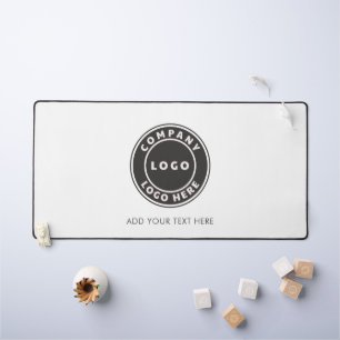 Add Business Logo Custom Company Employees Desk Mat