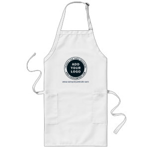 Add Business Logo Custom Employee Branded Long Apron