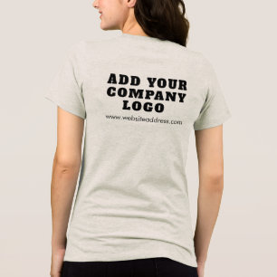 Add Business Logo Employees Matching Swag Tri-Blend Shirt