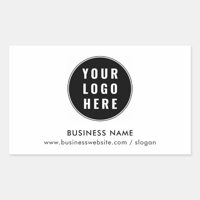 Add Business Logo Minimalist Corporate Promotional Sticker (Front)