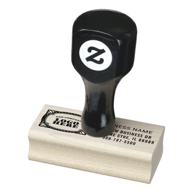 Add Business Logo Name Address Custom Rubber Stamp (Stamp)