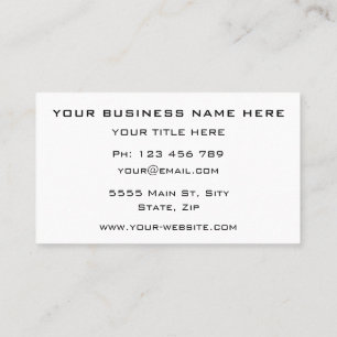 Add Business Logo Name Address Simple Personalized Business Card