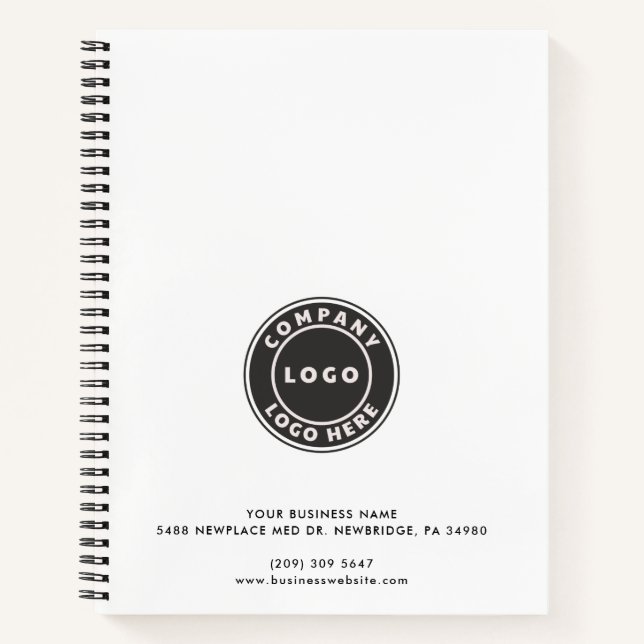 Add Business Logo Office Employees Custom Notebook (Front)
