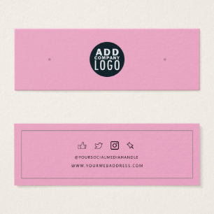 Add Business Logo Stud Earring Display Card