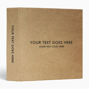 Add Business Logo Text Rustic Craft Personalized Binder