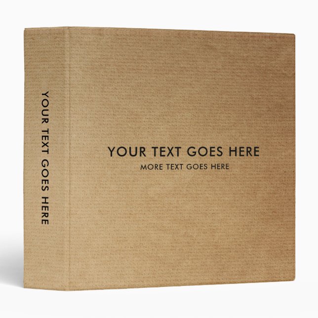 Add Business Logo Text Rustic Craft Personalized Binder (Front/Spine)