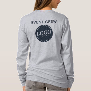 Add Business Logo Website Address Staff Employee T-Shirt
