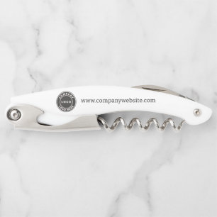 Add Business Logo Website and Slogan Employee Swag Corkscrew