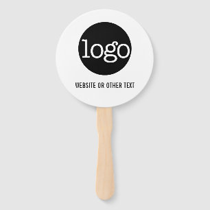 Add Business Pic or Logo with Website or Text Hand Fan