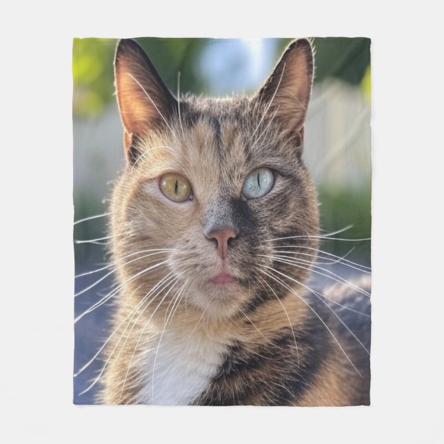 Add Cat Photo Customize Fleece Blanket (Front)