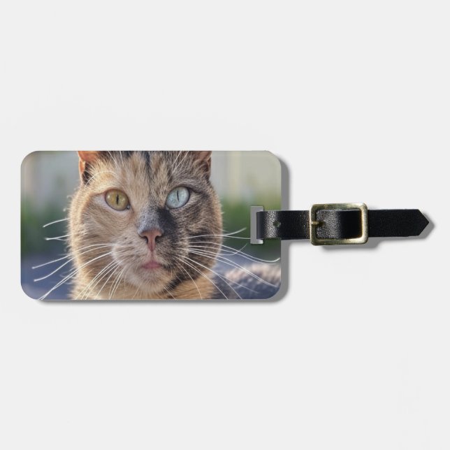 Add Cat Photo Customize Luggage Tag (Front Horizontal)