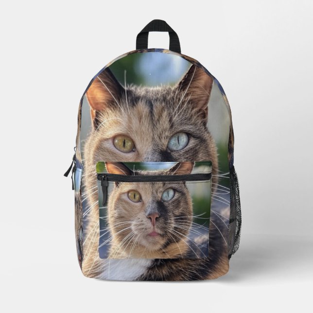 Add Cat Photo Customize Printed Backpack (Front)