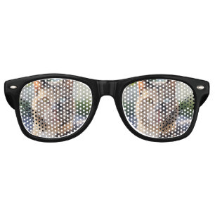 Add Cat Photo Customize Retro Sunglasses