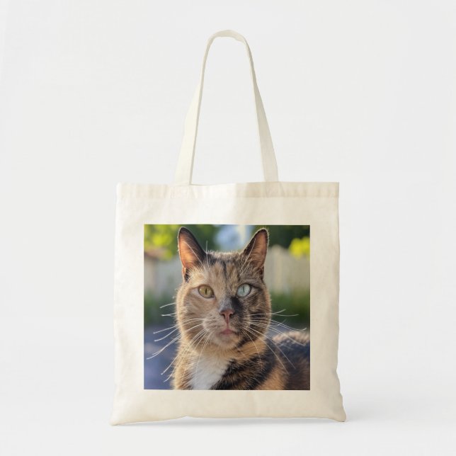 Add Cat Photo Customize Tote Bag (Front)