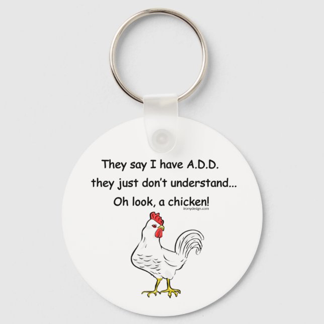 ADD Chicken Humour Keychain (Front)