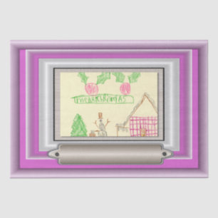 Add Child's Drawing with Custom Colour Frame Tissue Paper