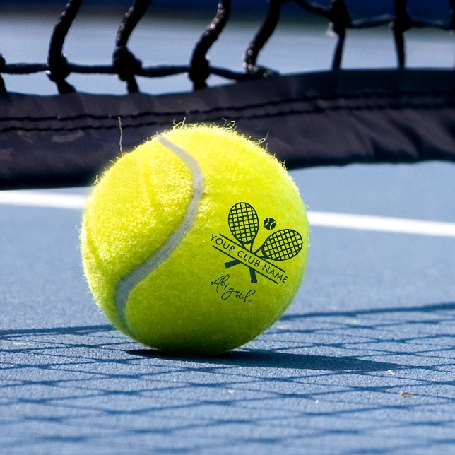 Add Club Name Tennis Team Any Colour Personalized Balls (Add Club Name Tennis Team Any Color Personalized Tennis Balls)