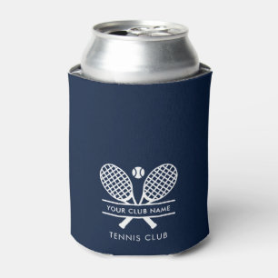 Add Club Name Tennis Team Navy Blue Can Cooler