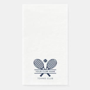 Add Club Name Tennis Team Navy Blue Logo Napkin
