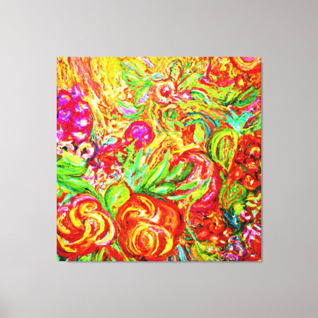 Add Colour to Your Style with Floral Artwork Canvas Print (Front)