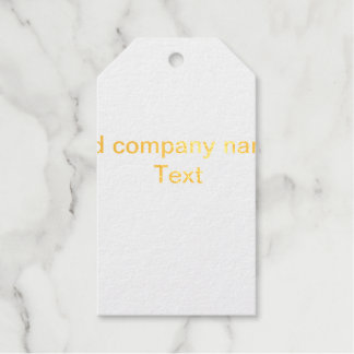 Add company business name text details minimal gift tags