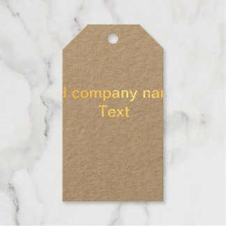 Add company business name text details minimal gift tags
