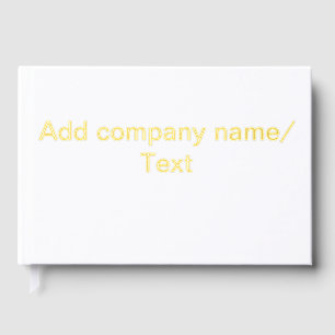 Add company business name text details minimal guest book