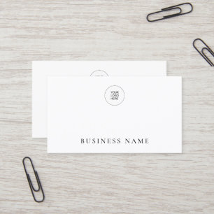 Add Company Logo Here Template Modern Minimalist Business Card