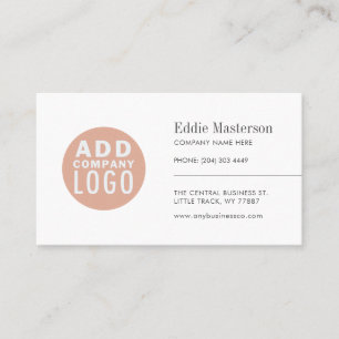 Add Company Logo Simple Creative Business Card