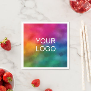 Add Company Logo Text Here Template Personalized Napkin