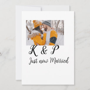 add coule photo just now married add name letter l invitation