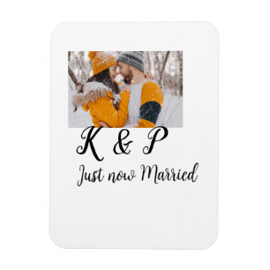 add coule photo just now married add name letter l magnet