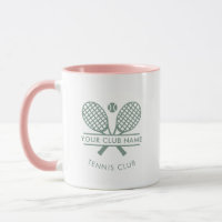 Add Country Club Name Tennis Rackets Motif Custom