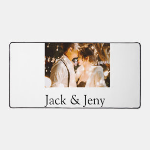 add couple photo name valentine love romantic desk mat