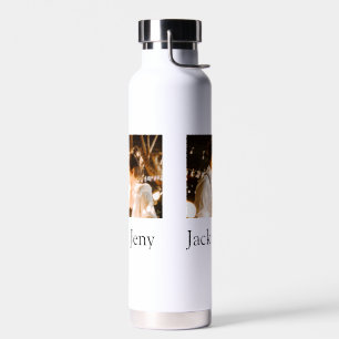 add couple photo name valentine love romantic water bottle