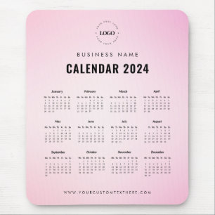 Add Custom Business Company Logo 2024 Calendar     Mouse Pad