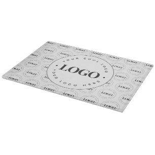 Add Custom Business Company Logo Repeating Cutting Board