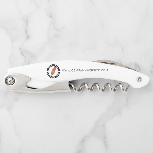 Add Custom Logo Business Brand Employee Corkscrew (Front)