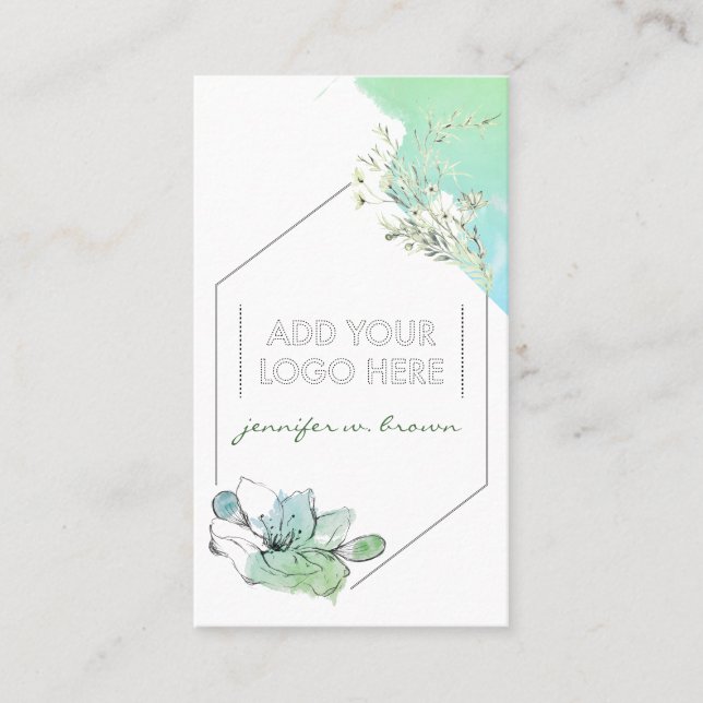 Add custom logo Essential Oils Business Card (Front)