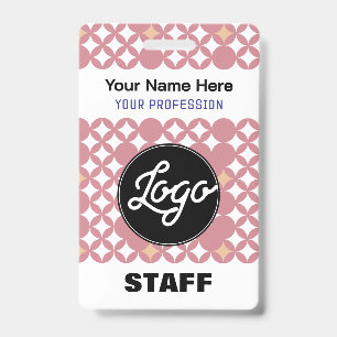Add Custom Logo Name Staff Tag Professional Name Badge