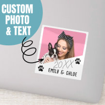 Add Custom Pet Photo Name & Year Cute Dog Mom Gift