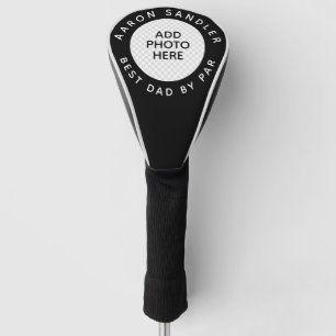Add Custom Photo Personalize Photo Best Dad By Par Golf Head Cover