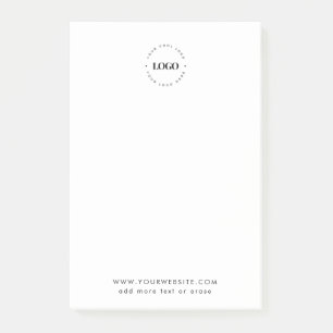 Add Custom Round Logo Business Company Branded Post-it Notes