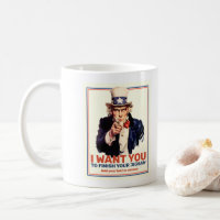 Add custom text, Uncle Sam "I Want You" poster,