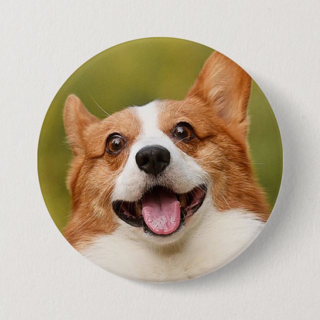 Add Dog Photo Personalized Customized 3 Inch Round Button (Front)