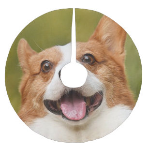 Add Dog Photo Personalized Customized Brushed Polyester Tree Skirt